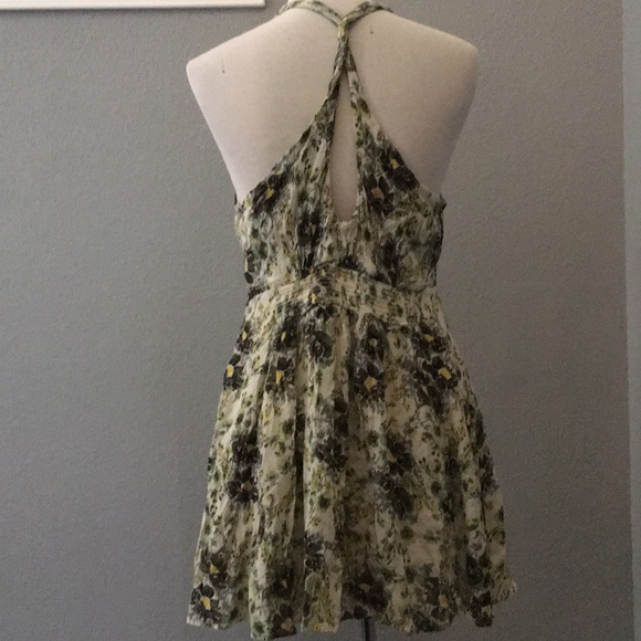 Free people cross back floral tassel dress L - Picture 4 of 8